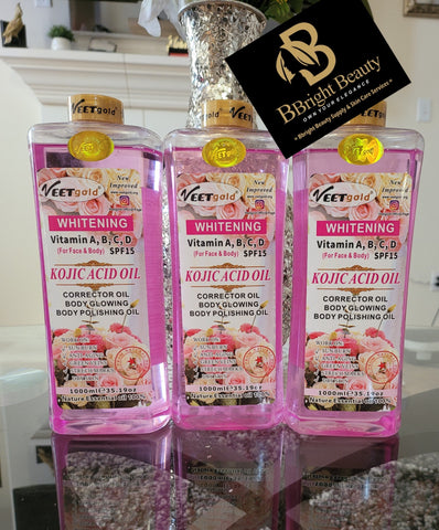 Veet gold brightening corrector oil with kojic acid oil 1000ml(Price is for one) Veet gold brightening corrector oil with kojic acid oil 1000ml(Price is for one)
