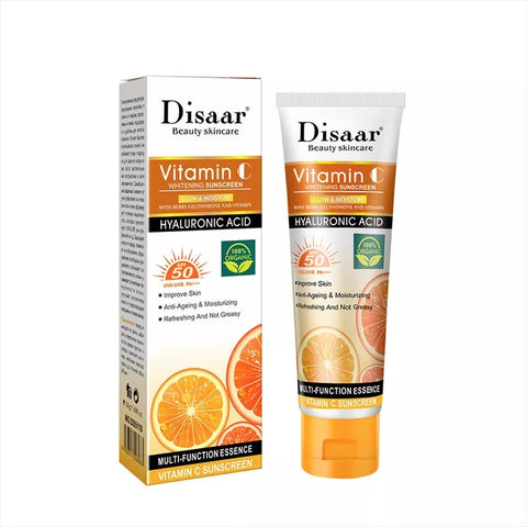 Disaar Beauty Skincare Vitamin C Sunscreen + Hyaluronic Acid SPF 50