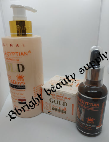 Pure Egyptian magic lightening gold 3 set(lotion,oil,face cream)