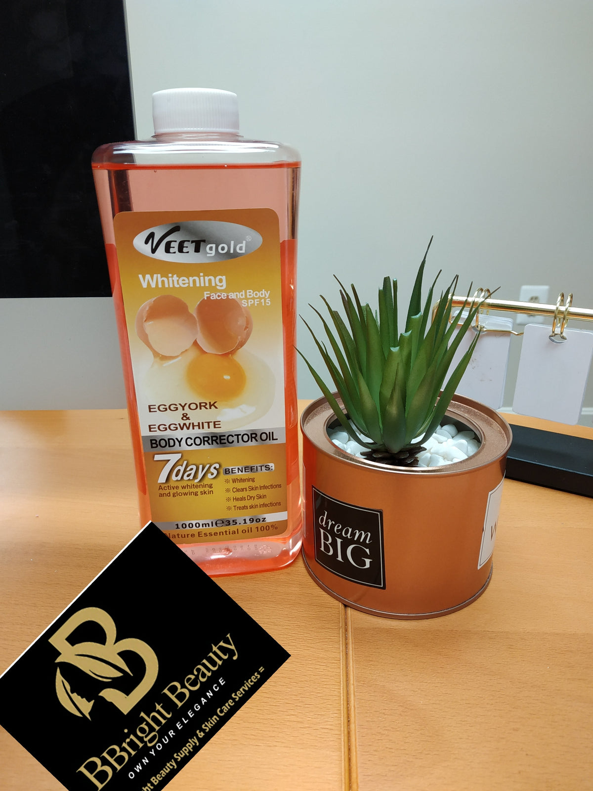 Veet gold 7 days brightening face and body corrector oil with spf 15