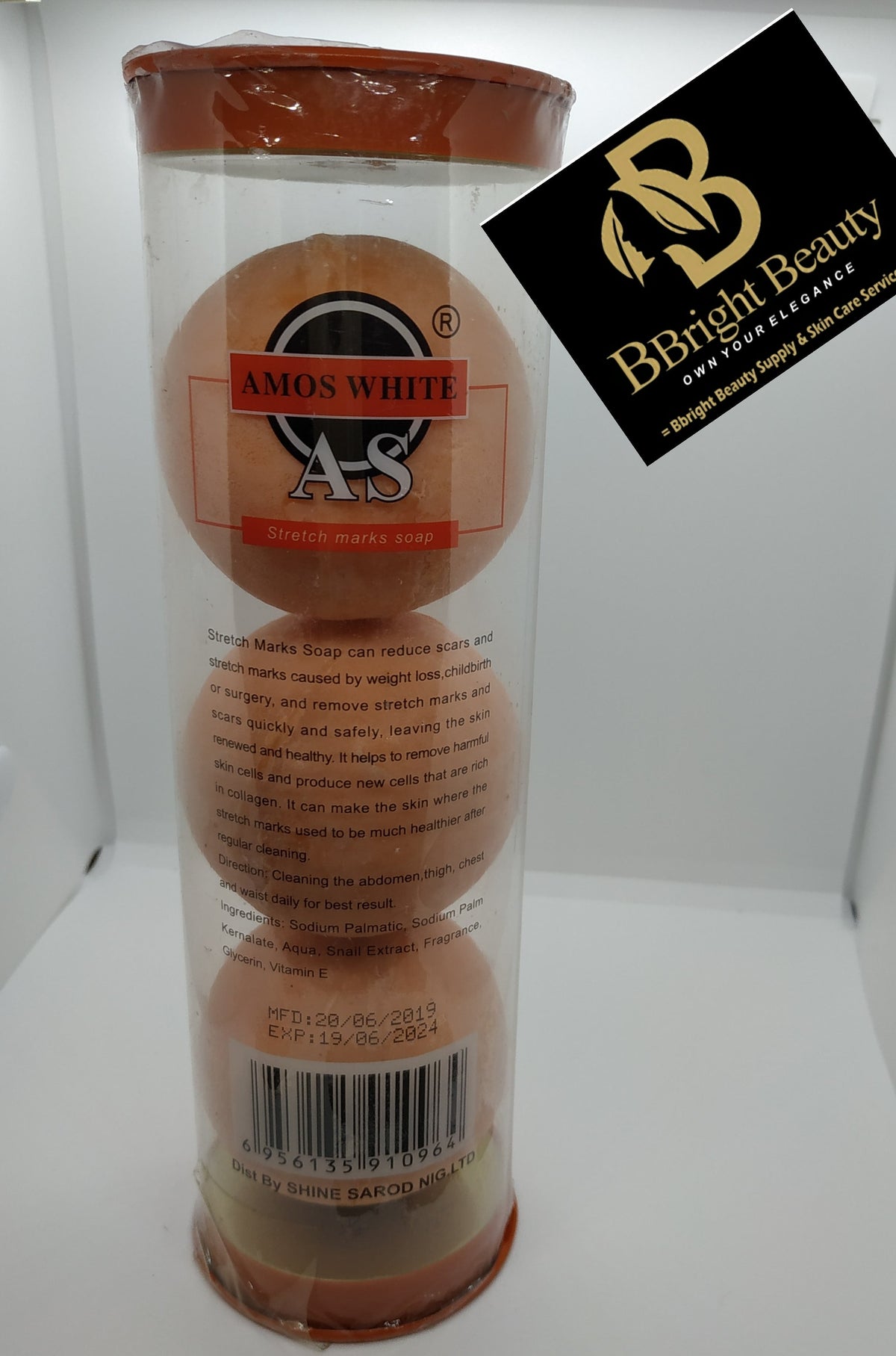 Amos White Stretch Mark Soap