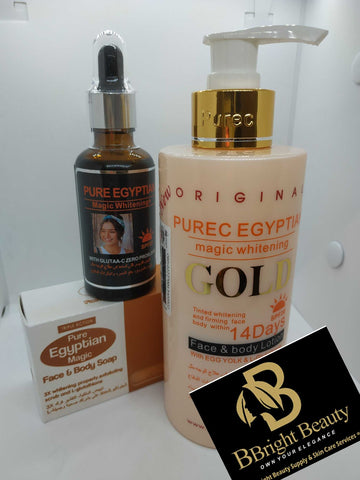 Pure Egyptian magic Brightening gold lotion+serum