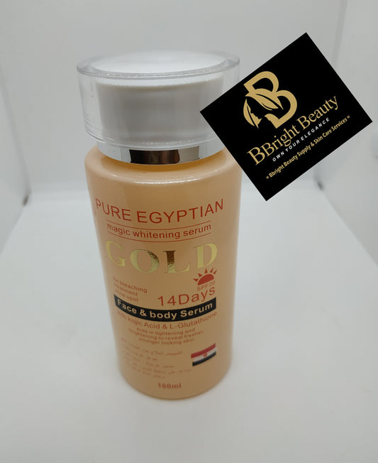 Pure Egyptian magic Brightening gold 14days face and body serum 100ml