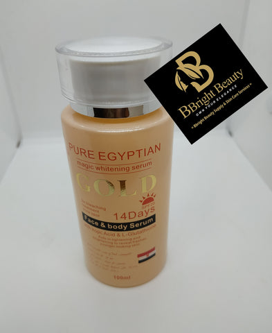 Pure Egyptian magic Brightening gold 14days face and body serum 100ml