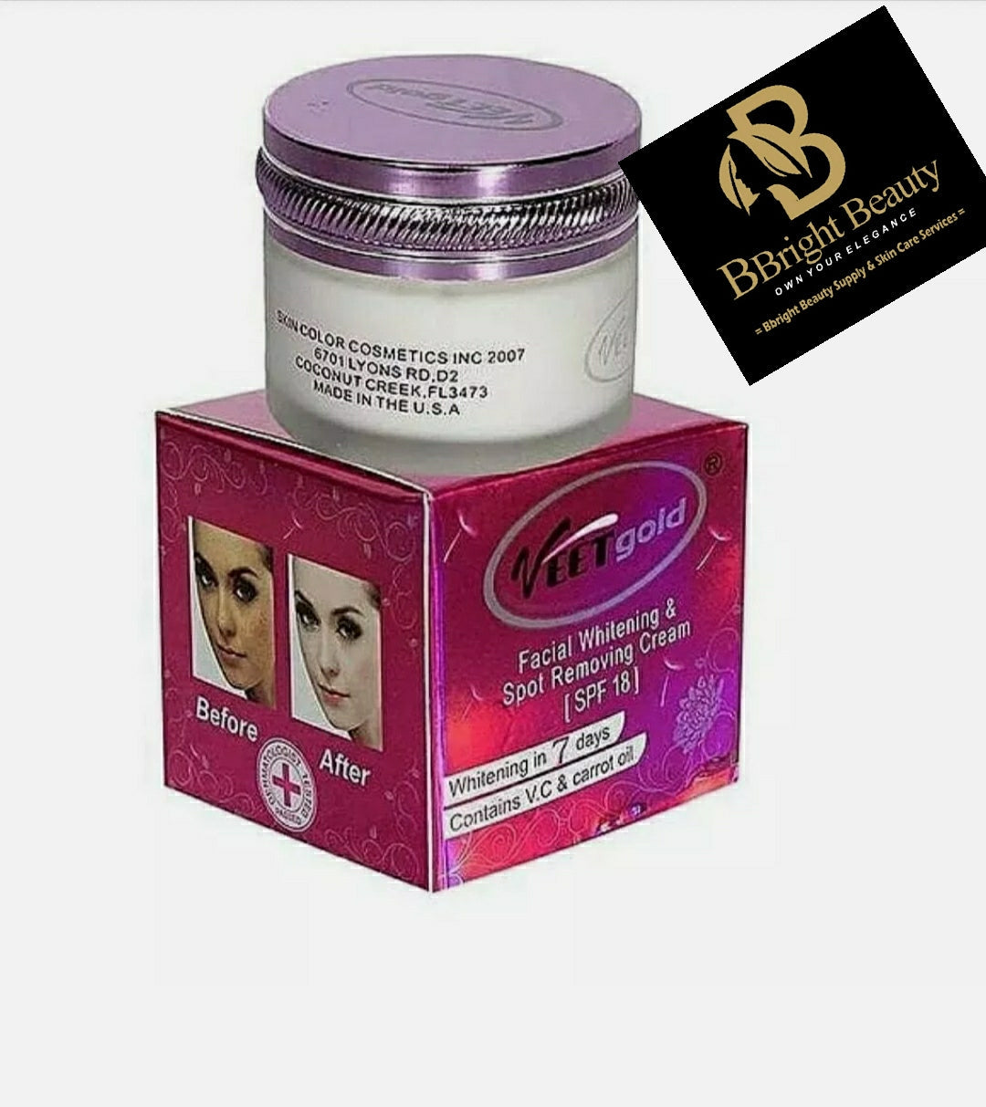 Veet Gold Facial Brightening & Spot Removing Cream Carrot extract with Spf 18