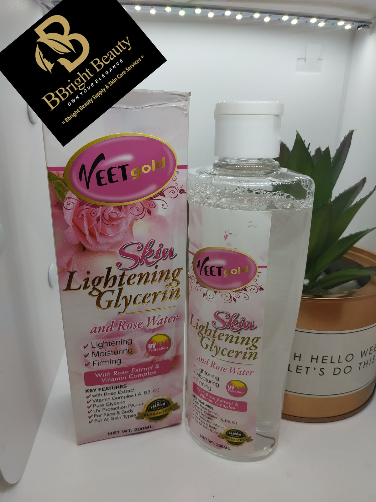Veet Gold Skin Lightening Glycerin and Rose Water 200ml