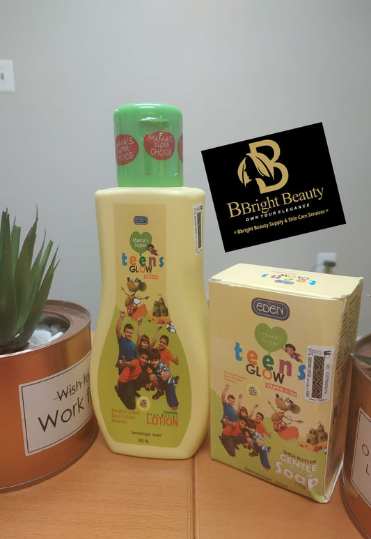 Eden Mama Super Teens Glow Lotion 450ml+Soap 150g