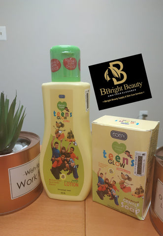 Eden Mama Super Teens Glow Lotion 450ml+Soap 150g