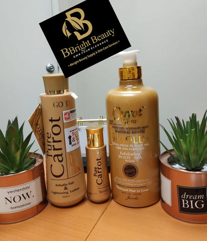 Pure Carrot Gold Lotion Set(lotion 450ml,serum 60ml,shower bath 1000ml)