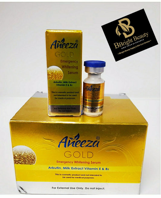 Aneeza Gold Emergency Lightening Serum with Vitamin E,Arbutin &Milk Extract