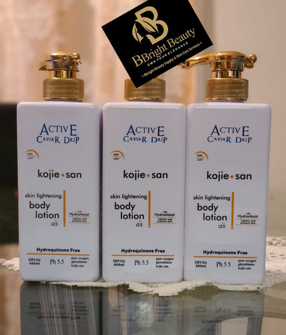 Active Caviar Drip Kojie San Skin Lightening Lotion with Hydramoist 444ml(Price is for one)