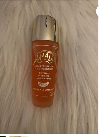 Lalalala lotion tonique eclairssisante adoucissante  at rajeunissante Clair 100ml