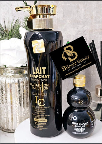 Lait SnapChat Diamant Noir Extra Fort Super Lightening Lotion 500ml + Serum