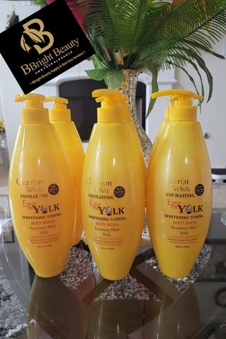 Clearism white egg yolk exfoliating brightening toning shower bath 1000ml