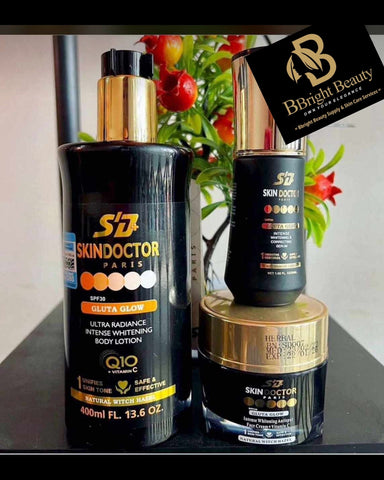Skin Doctor Paris Gluta Glow Ultra Radiance  Lotion Set(lotion,serum,face cream)