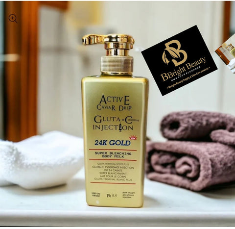 Active Caviar Drip Gluta C Injection 24K Gold Super Lightening Lotion – BBluxury Skincare