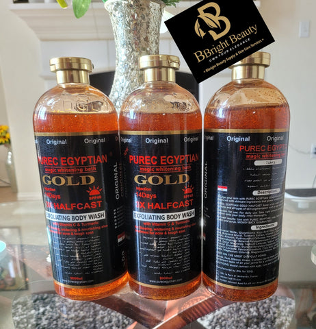 Pure Egyptian Magic Brightening Gold 14 Days Exfoliating Shower Bath with Vitamin C+Tumeric 1000ML