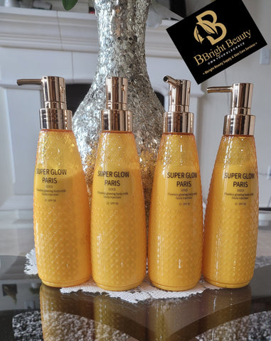 Super Glow Paris Gold Flawless Glowing Body Milk +SPF 50 300ML(Price is for one)