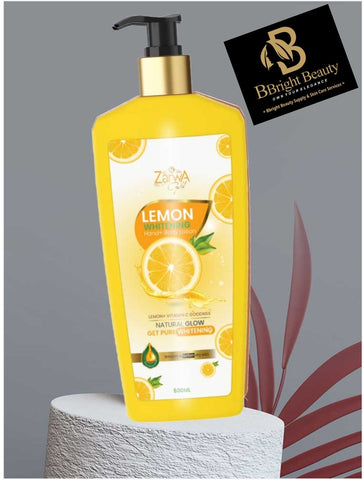 Zarwa Gold Lemon Brightening Body Lotion. Lemon + Vitamin C Goodness.Natural Glow 400ml