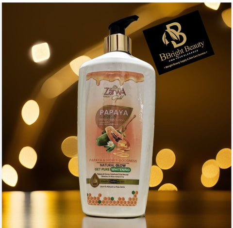 Zarwa Gold Papaya & Honey Body Lotion.Natural Glow 400ml