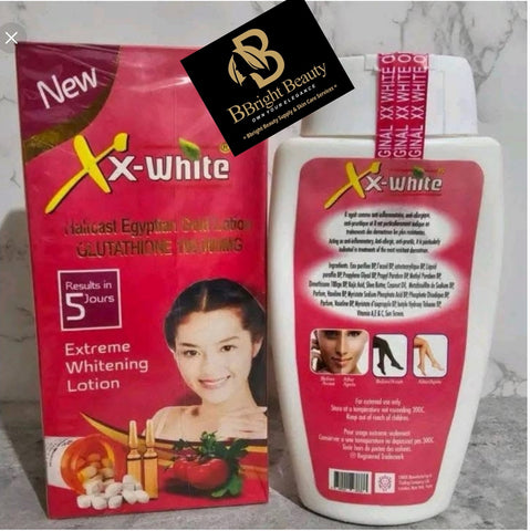 Xx White Halfcast Egyptian Gold Lotion + Glutathione.Results in 5 Days 400ML