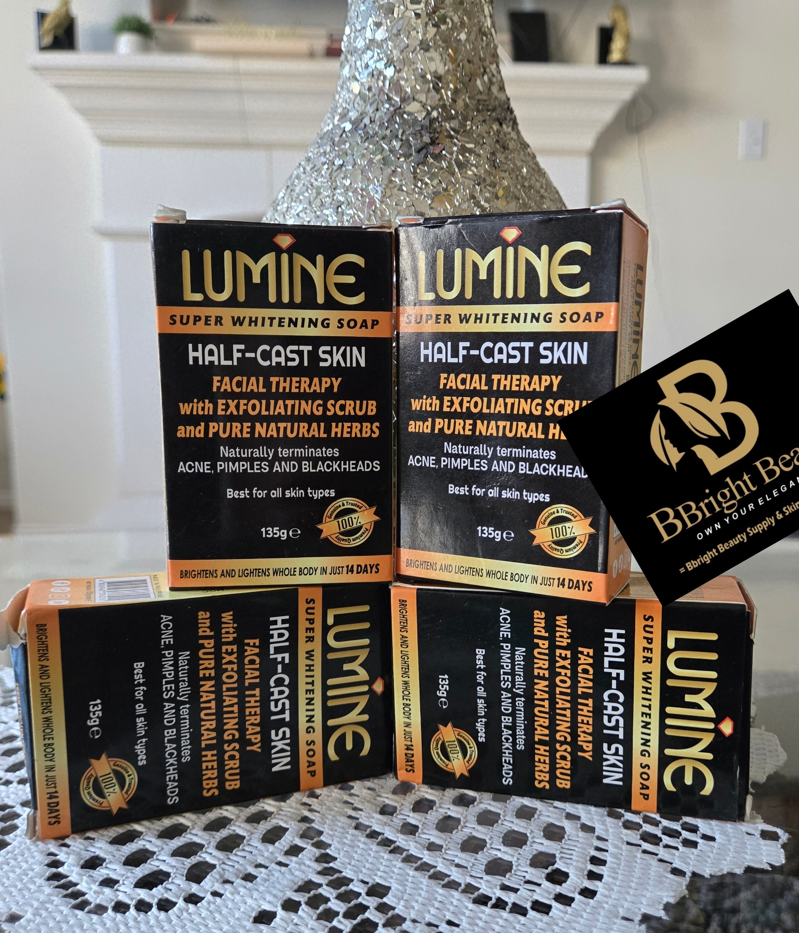 Lumine Super Brightening Half Cast Skin Soap 135g(Price is for one)