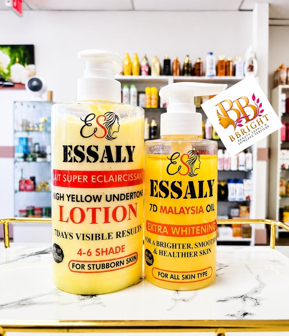 Essaly Lait Super Eclaircissant + 7D Malaysia Body Oil