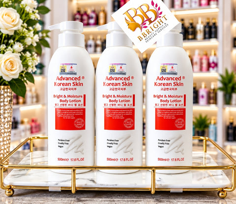 Advanced Korean Skin Bright & Moisture Body Lotion with Alpha Arbutin &Azelaic Acid Extract 500ml