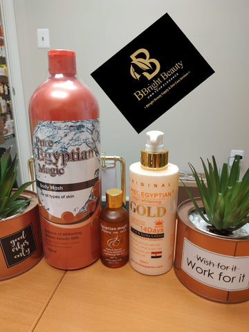 Pure Egyptian Magic Brightening Gold Lotion Set
