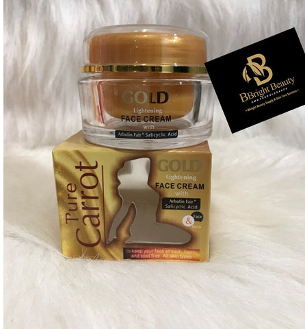 Pure Carrot Gold Lightening Face Cream with Arbutin Fair +Salicylic Acid
