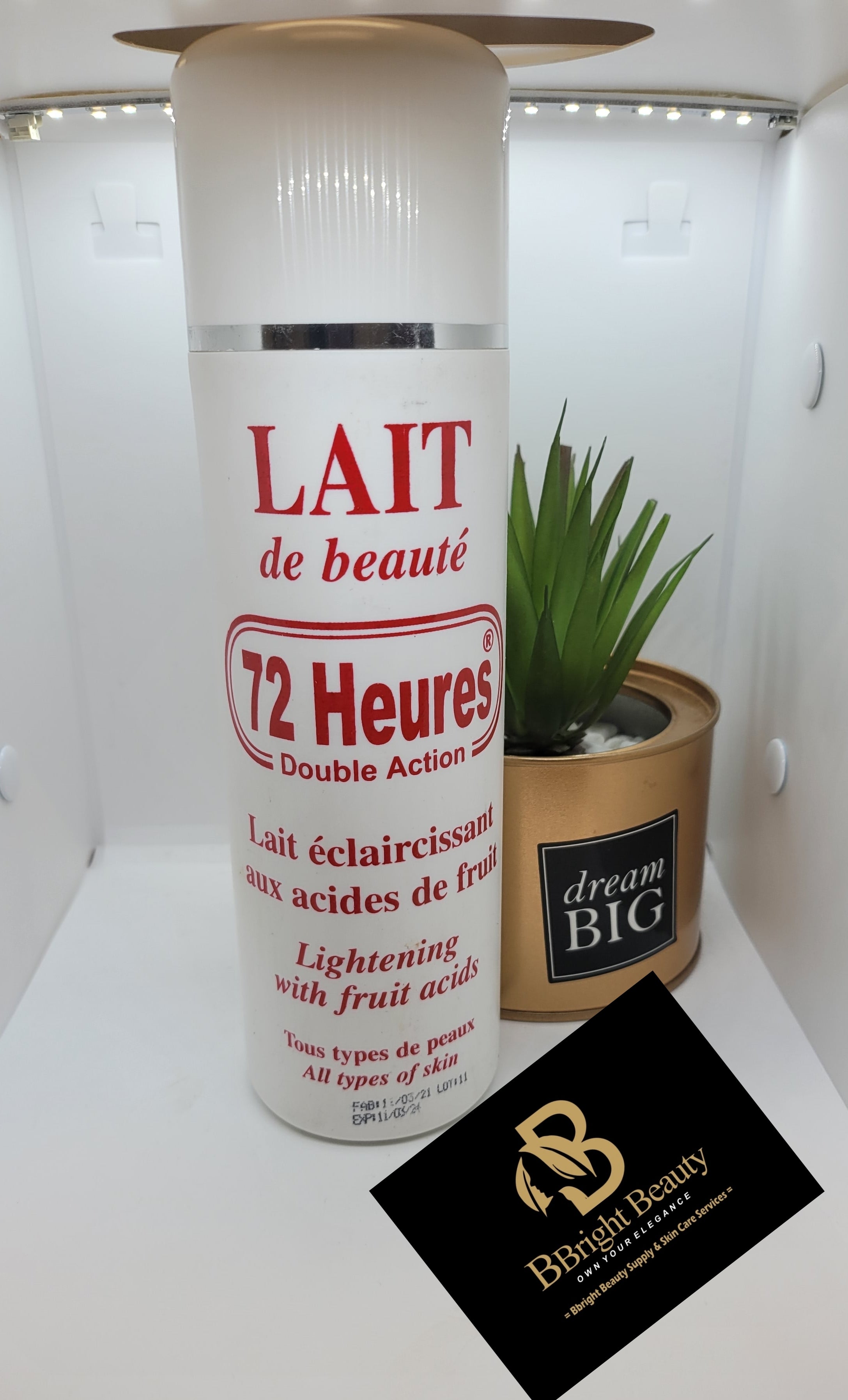Lait De Beaute Double Action Lightening Lotion with Fruits 500ml