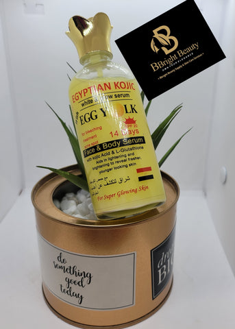 Egyptian Kojic White & Glow  Face & Body Serum with Egg Yolk