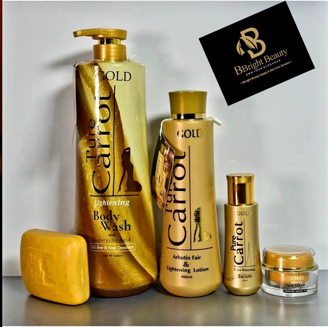 Pure carrot Gold Arbutin Fair & Lightening Lotion Full Set