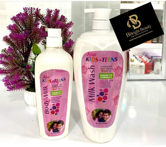 Lillies Kids &Teens Body Milk(400ML) + Shower bath(1000ML)