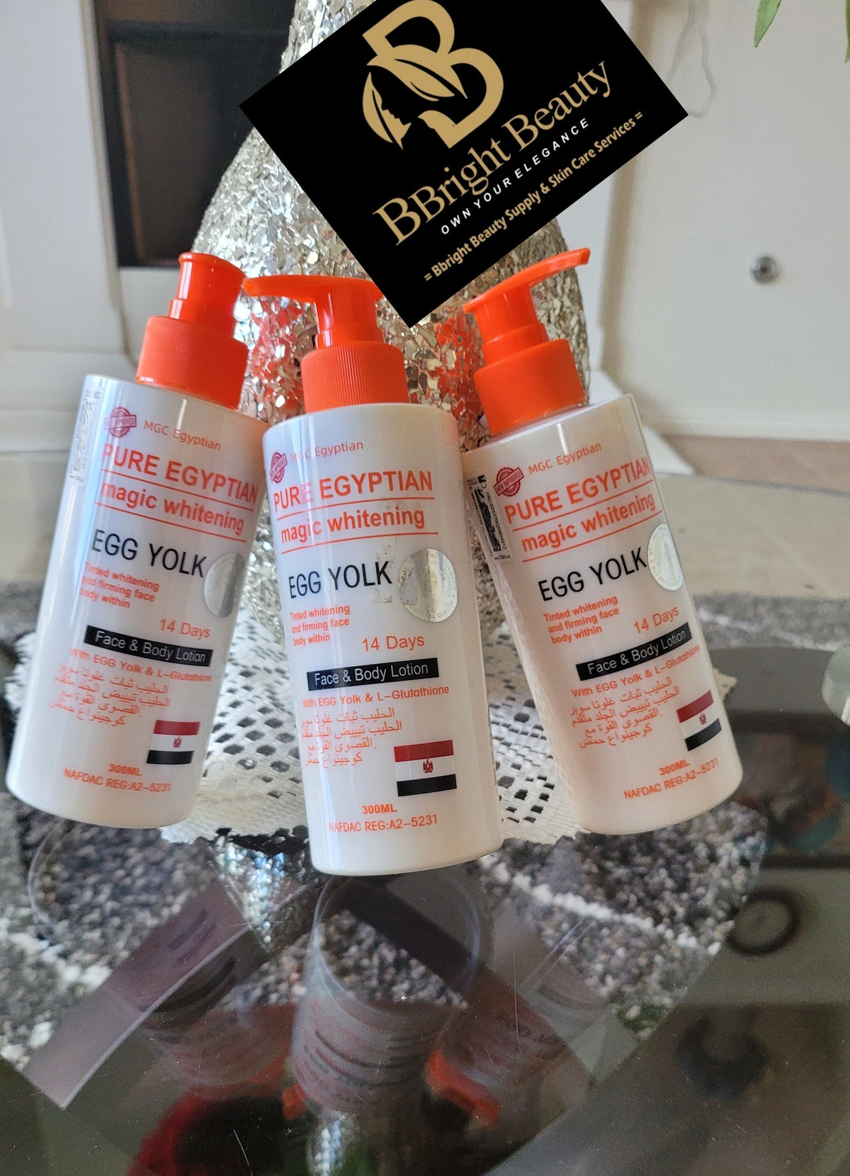 Pure Egyptian Magic Brightening Lotion with Egg Yolk & L Glutathione 300ml