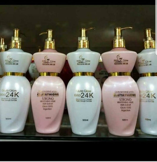 Magic Glow Gluta Terminal W Glutathione Strong Brightening Milk 500ml( pink)