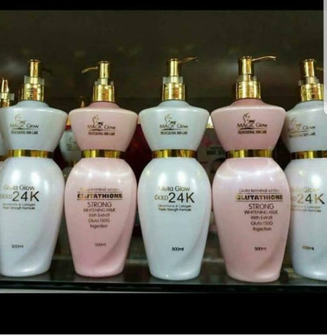 Magic Glow Gluta Terminal W Glutathione Strong Brightening Milk 500ml( pink)