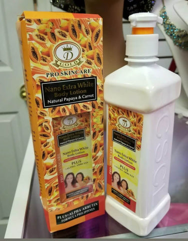 Nano Extra White Body Lotion with Natural Papaya & Carrot 500ml