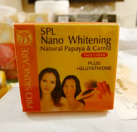 Nano Brightening Natural Papaya&Carrot Plus Glutathione Face Cream 15g